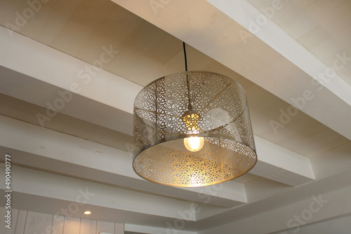 Décoration suspension lampe en métal, chic, industriel, intérieur design 