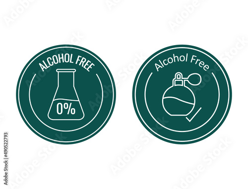alcohol-free fragrance, product icon vector illustration 