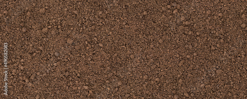 brown soil texture, top view. organic ground background