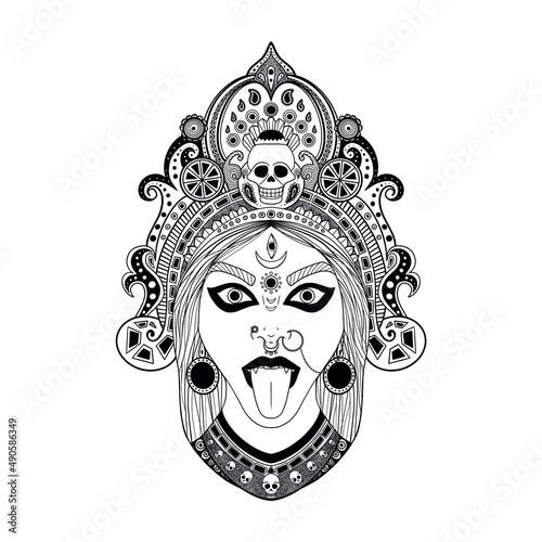illustration of the indian goddess kali hinduism