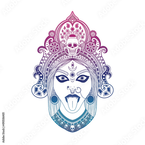 illustration of the indian goddess kali hinduism