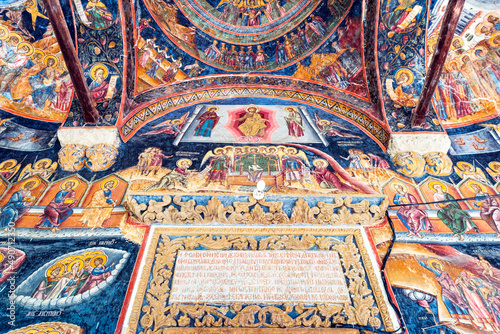Fresco of Cozia Monastery, medieval Romania