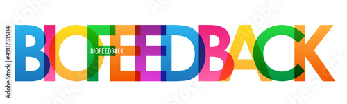 BIOFEEDBACK colorful vector typography banner