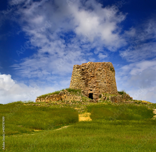 Tower of a Nuraghe "Is Paras", the tipical sardinian prehistorical buildings, Sardinia, Italy