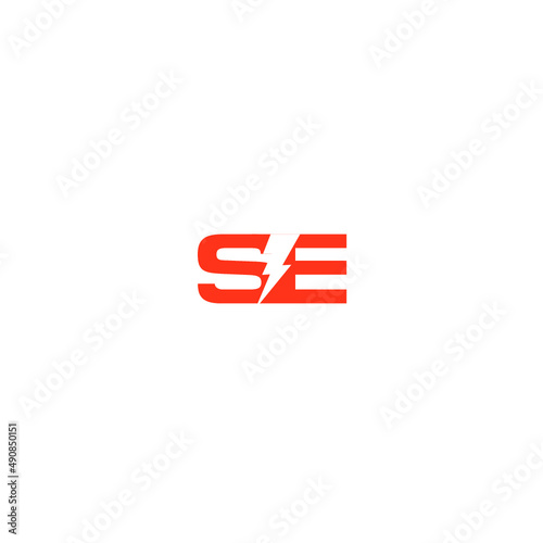 se lighting electric orange logo vector