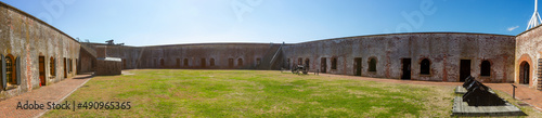Interior courtyard of Fort Macon