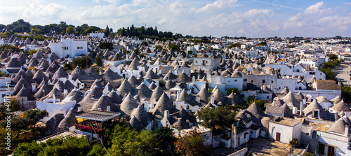 City of Alberobello in Italy with its famous historic Trulli houses - travel photography