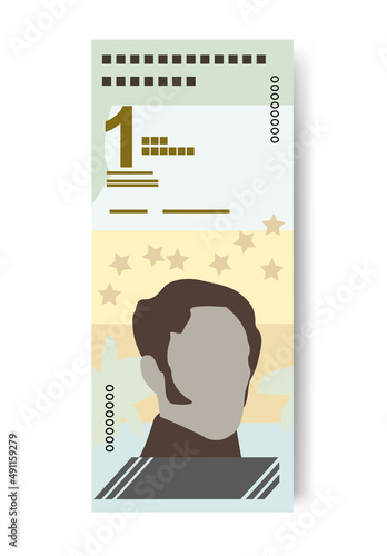 Bolivar Soberano Vector Illustration. Venezuela money set bundle banknotes. Paper money 1000000 VES. Isolated on white background.