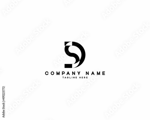 ds sd logo design template illustration vector