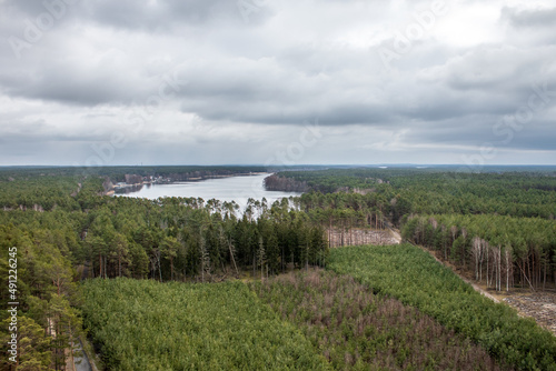 Lake Slawskie in Poland in Lubuskie.