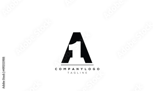 Alphabet letters Initials logo A1