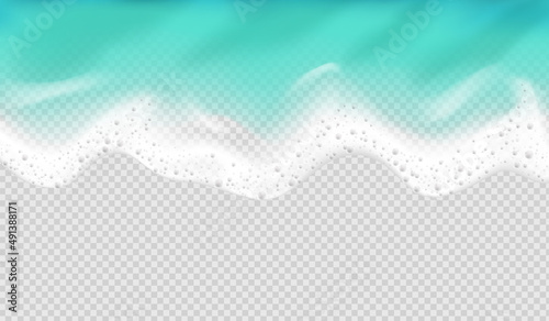 Sea Wave Foam Realistic Colored Concept
