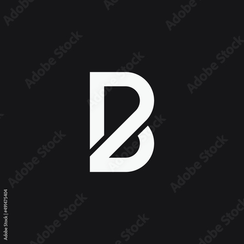 2B or B monogram design logo template.