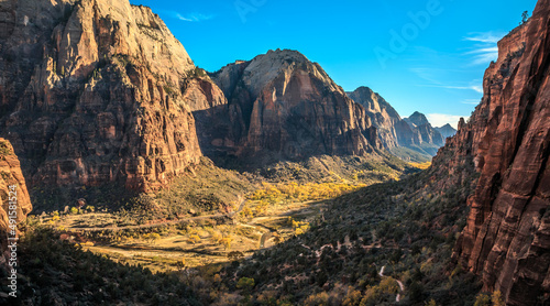 View from Angel's Landing trail, Zion National Park, Utah
