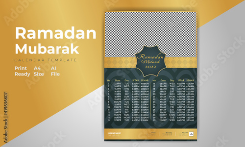 Ramadan Calendar 2022 Design Template