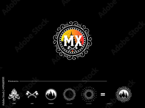 letter MX xm logo design, Vintage mx Logo Icon Vector and Illustration Design For All Kind Of Use