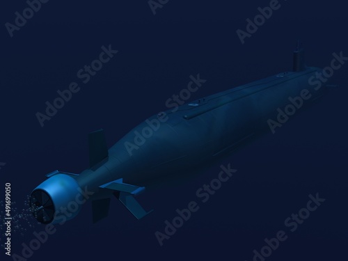 submarino clase Virginia en inmersión y en superficie