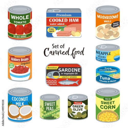 Set of canned food