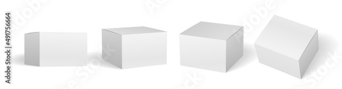 Packaging box mockup vector set 箱のモックアップ