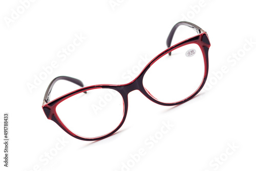 Glasses. Women's glasses for vision. with. White background