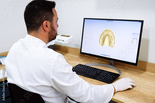 dental technician working in a laboratory