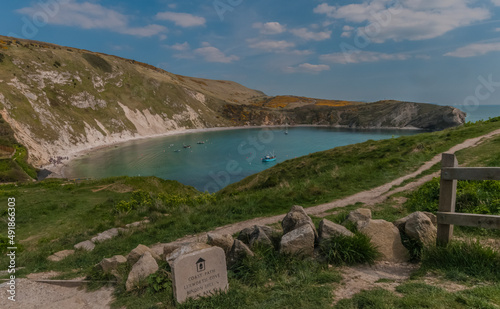 Coastal Path, & Lulworth Cove, Dorset, England, UK