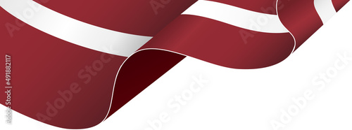 Latvia flag wave isolated on png or transparent background,Symbol Latvia,template for banner,card,advertising ,promote,and business matching country poster, vector illustration