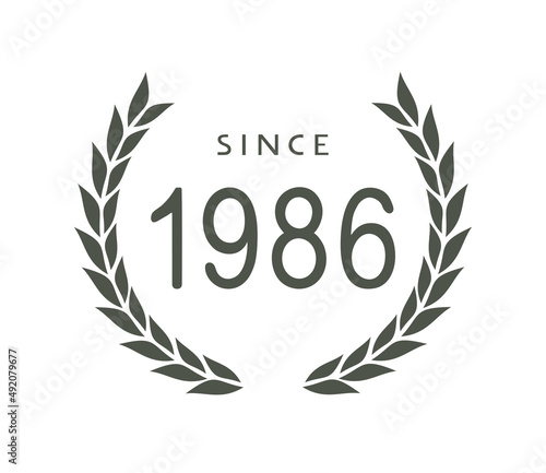 Since 1986 emblem symbol