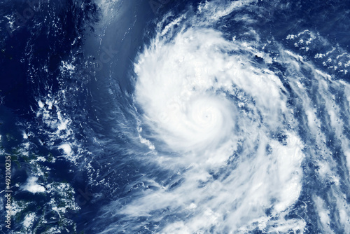 Typhoon from space. Elements of this image furnished by NASA