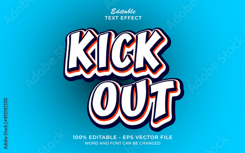 Kick Out text effect editable text style