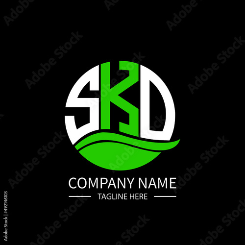 SKO logo monogram isolated on circle element design template, SKO letter logo design on black background. SKO creative initials letter logo concept. SKO letter design.
