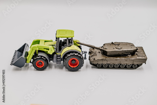Traktor kradnący czołg