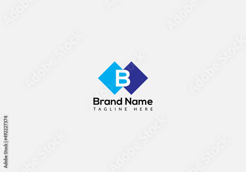 Abstract b tech logo design template