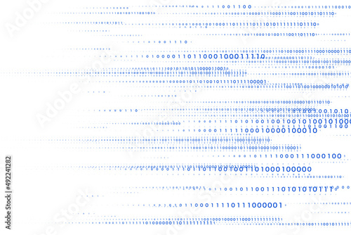 binary code streaming numbers in horizonal