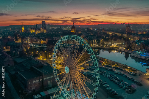 gdansk old town panorama