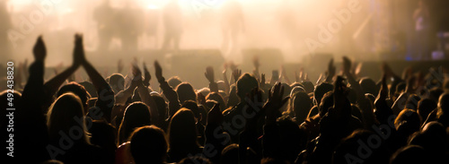 Crowd celebrating at party or concert