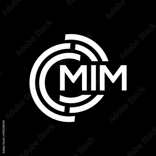 MIM letter logo design. MIM monogram initials letter logo concept. MIM letter design in black background.