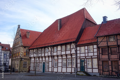 Platz mit historischen Häusern in der Altstadt von Werne
