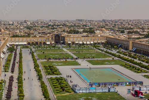 Aerial view of Naqsh-e Jahan Square in Isfahan, Iran