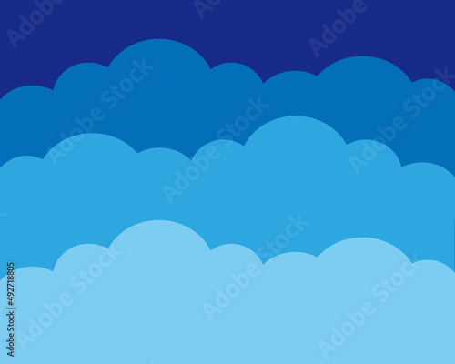 雲のグラデーション背景（青）