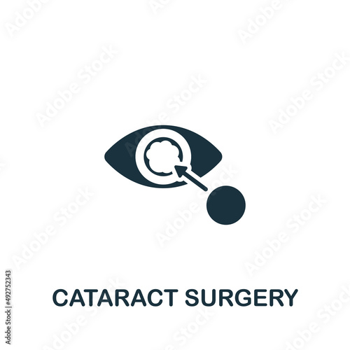 Cataract Surgery icon. Monochrome simple icon for templates, web design and infographics
