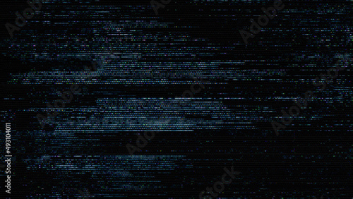 Glitch noise static television VFX pack. Visual video effects stripes background, CRT tv screen no signal glitch effect