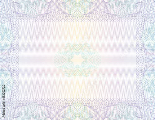 Guilloche background for certificate or diploma and currency design