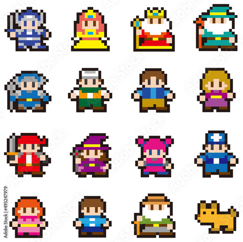 RPG風ドット絵 人物セット