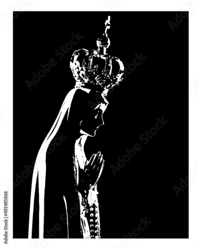 Our Lady of Fatima Catholic religious Virgin Mary Vector