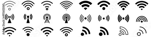 Wi Fi icon vector set. wireless illustration sign collection. signal symbol.
