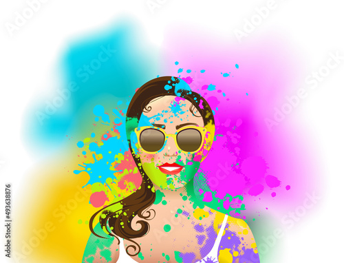 Happy Holi Holiday India poster design. Use it for print or web advertisement creation.