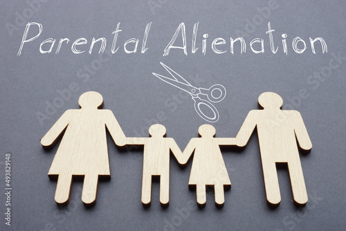 Parental alienation is shown on the photo using the text