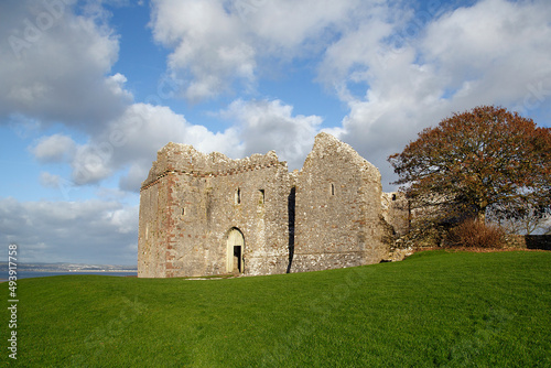 Weobley Castle is a 14th-century fortified manor house on the Gower Peninsula, Wales. The castle overlooks Llanrhidian saltmarshes and the Loughor estuary.
