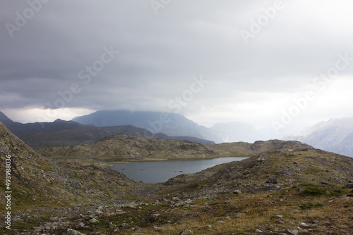 epic views on and from besseggen ridge and lake gjende in jotunheim national park